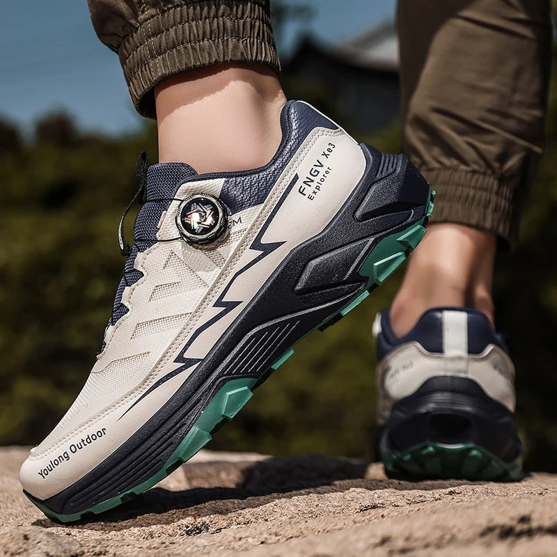 Mens Sneakers Casual Outdoor Anti Slip Shock-absorbing Versatile Off Road Hiking Shoes Comfortable Soft Sole Running Shoes Man