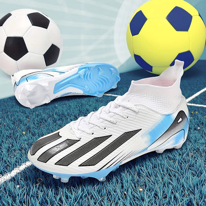 New Men Soccer Shoes Adult Non-Slip Football Boots Cleats Boys Ultralight Sport Sport Outdoor Comfortable Training Match Grass