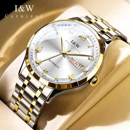 Carnival Brand High-end Series I&W Mechanical Watches Luxury Sapphire MIYOTA Movement Automatic Watches HD Luminous Reloj Hombre