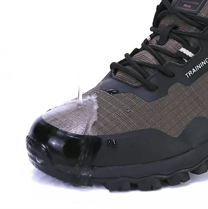 Baasploa Men's New Hiking Shoes Outdoor Waterproof Wear-Resistant Non-Slip Sneakers Male Casual Lightweight Lace-Up Walking Shoes