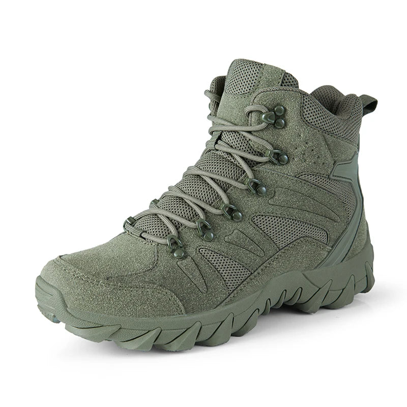 Botas Táticas de Combate Melhoradas para Homem, Calçado Outdoor de Treino, Campismo, Antidesgaste, Resposta Rápida, Caminhada, Pesca e Caça