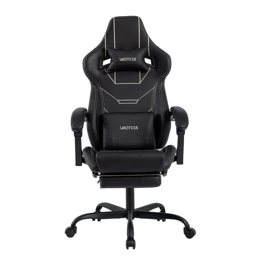 WOTSTA Gaming Chair Ergonomic Gaming Chair Office Chair with Footrest Racing Computer Chair Height Adjustable Padded Computer Chair