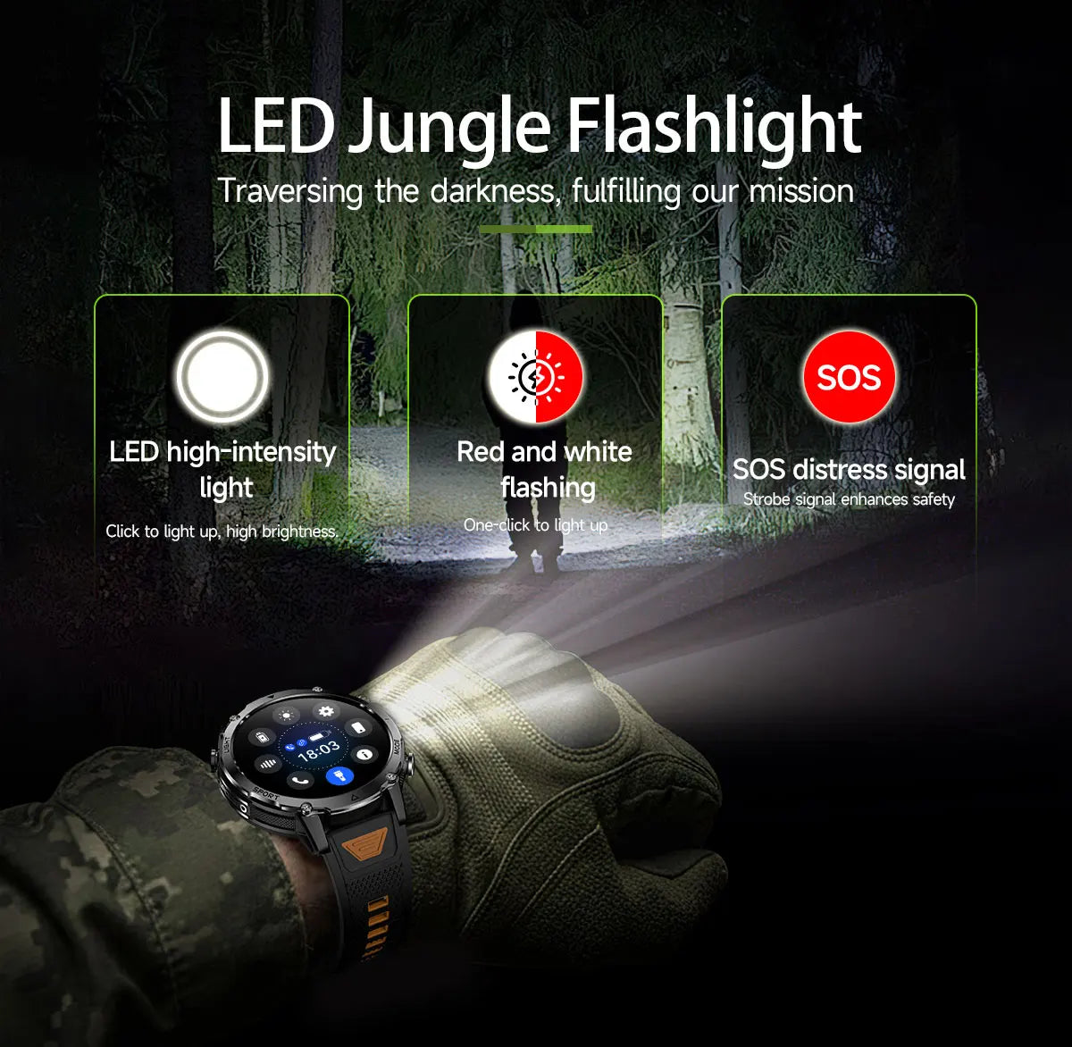 2026 TANK Ultra New 1400mAh Big Battery Smart Watch Men GPS path Sport Flashlight BT Call Waterproof Outdoor Military Smartwatch