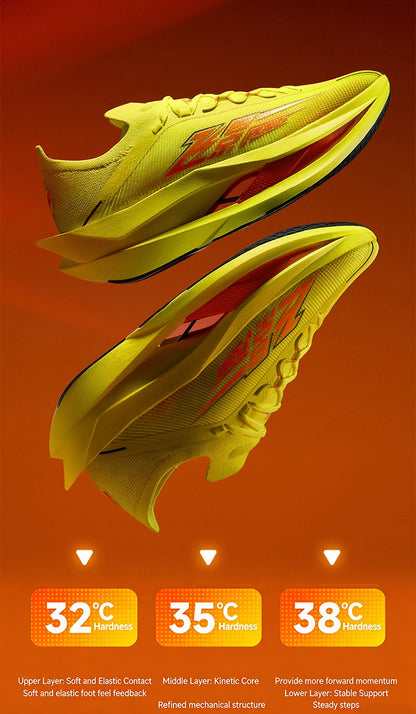 QIAODAN Feiying Plaid 3 Carbon Plate Men Running Shoes 2026 Marathon Racing Sneakers Rebound Cushion Athletic Shoes QDB023262290