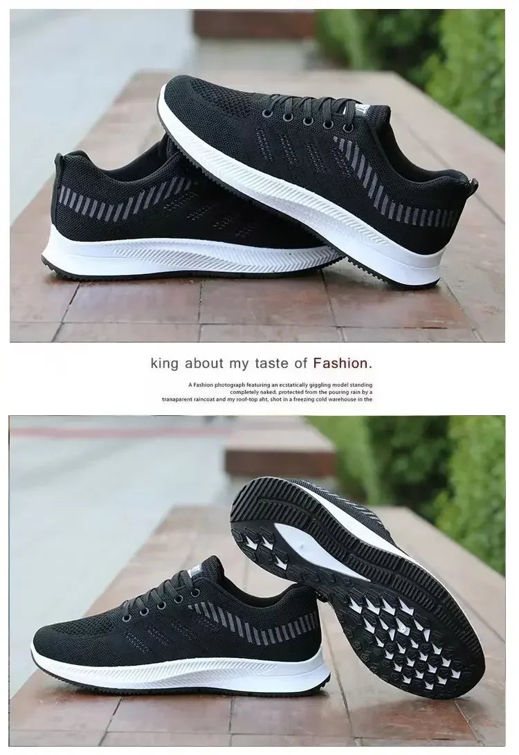 Men's Casual Running Shoes 2025 with Outdoor Anti Slip Design Gray Flat Sports Shoes Black Fashionable Low-priced Men's Shoes