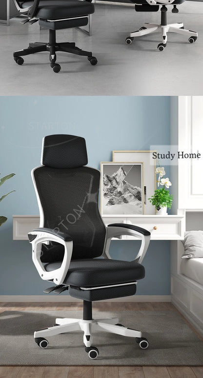 High Density Sponge Mesh Office New Design Home Office Furniture Comfortable Chair with Footrest
