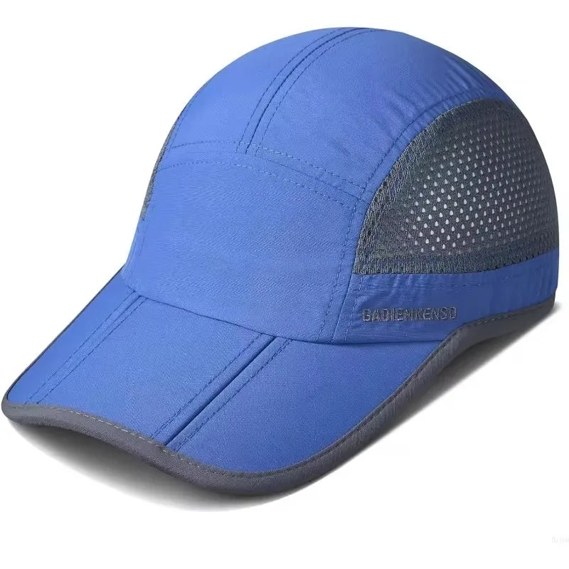 GADIEMKENSD Snabbtorkande, hopfällbara och bärbara basebollkepsar för män, sommar, havsvågbroderi, unisex, sport, solhattar, snapback-keps