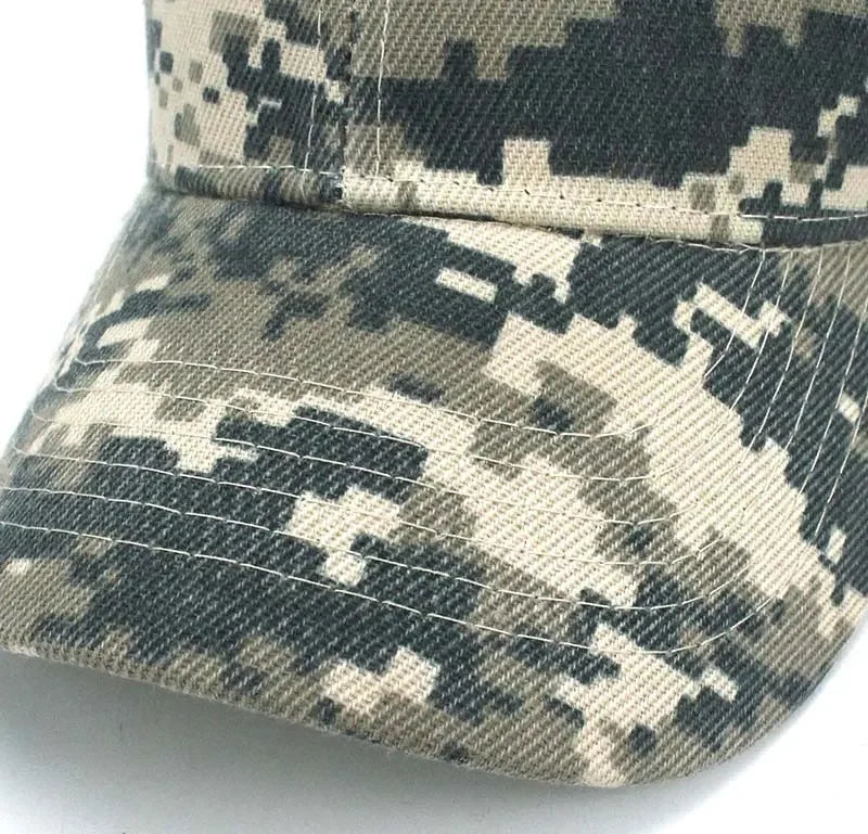 Men's Camouflage Baseball Caps Tactical Sunscreen Hat Adjustable Military Army Camo Airsoft Hunting Camping Hiking Fishing Caps