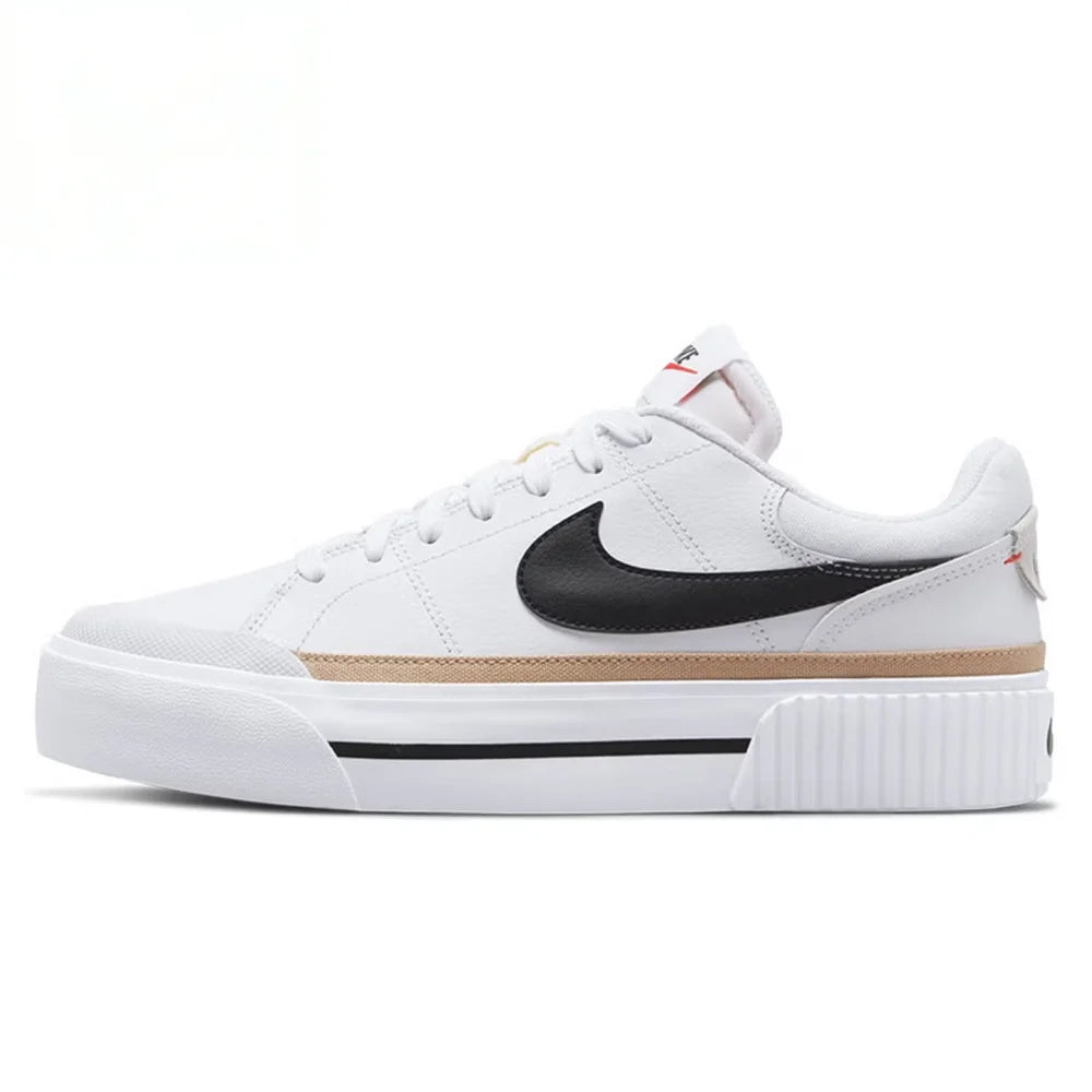 Nike Court Legacy Lit Leather Comfort Slip-Resistant Cushioned Durable Low-Top Tennis Shoes FD0355-133