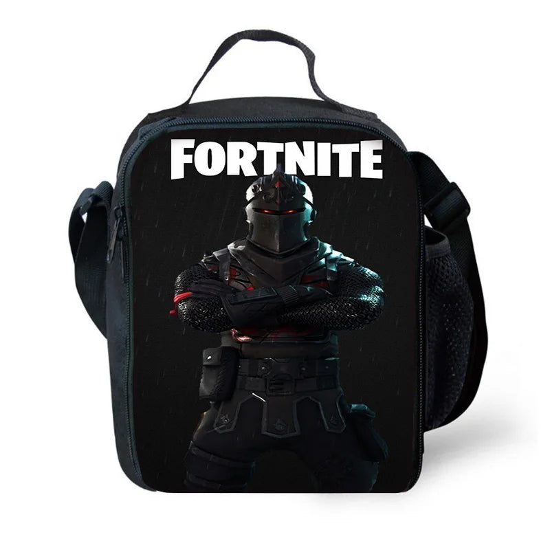 Saco Térmico Infantil F-FortniteS de Grande Capacidade para Rapaz, Menina Gamer e Estudante, para Piqueniques ao Ar Livre, Reutilizável, Isolado, Tipo Lancheira Refrigeradora