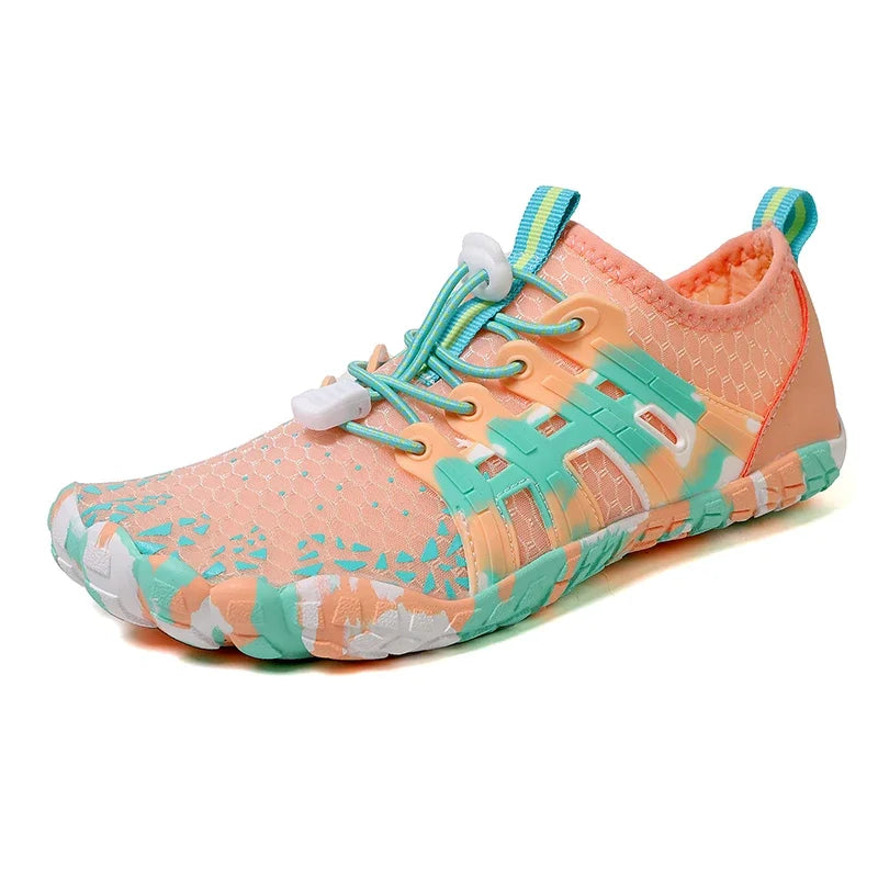 Men Women Water shoes Upstream Wading Swimming Barefoot Five Fingers Aqua Shoes Colorful Beach Seaside Light Unisex Sneakers New