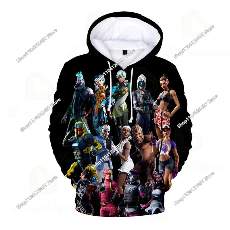 Fortnites Cosplay Sweatshirt Game 3D Printed Unisex Hoodie Casual Coat Anime Peripheral Kawaii Jacket Children Clothing Gifts
