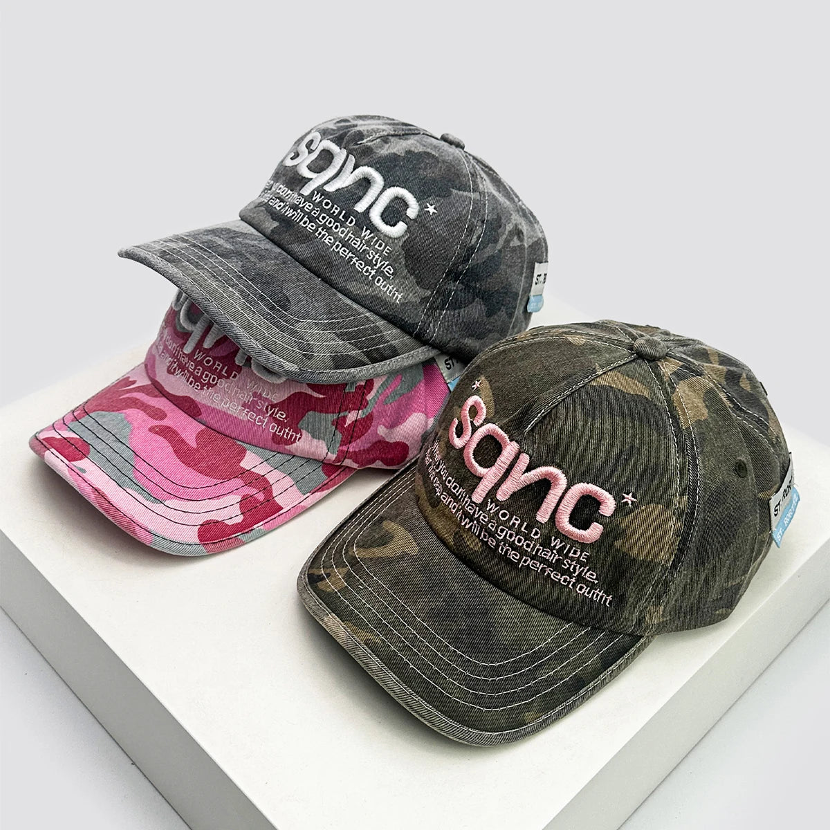 New Unisex American Style CAMO Letter Embroidery Baseball Hats Breathable Hip Hop Sunshade Peaked Caps Versatile Fashion Niche