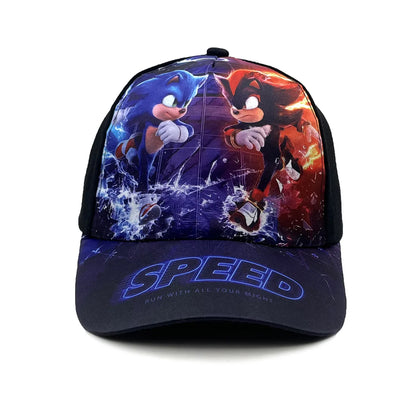 Casquette de baseball pour enfants Sonic 50-54 cm, personnage de dessin animé, hérisson ShadowTails, Knuckles, casquette de protection solaire, accessoire, cadeau