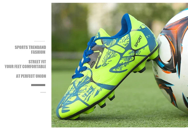 Buty piłkarskie dla dzieci Sports Society Field Chłopięce buty do piłki nożnej Futsal Szybkie buty do halowej piłki nożnej Oryginalne buty z kolcami do kostek Buty piłkarskie