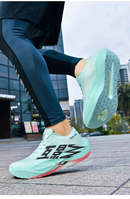 Running Shoe Men Sports Carbon Board Speciality Breathable Lightweight Women's Comfortable Athletic Nonskid Sneakers﻿ Marathon