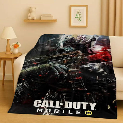 Classic Gun Game Call of Duty COD Ghost Simon Flannel Blanket,Ultra Soft Warm Plush Throw for Home Bedroom Bed Sofa Cover Kid