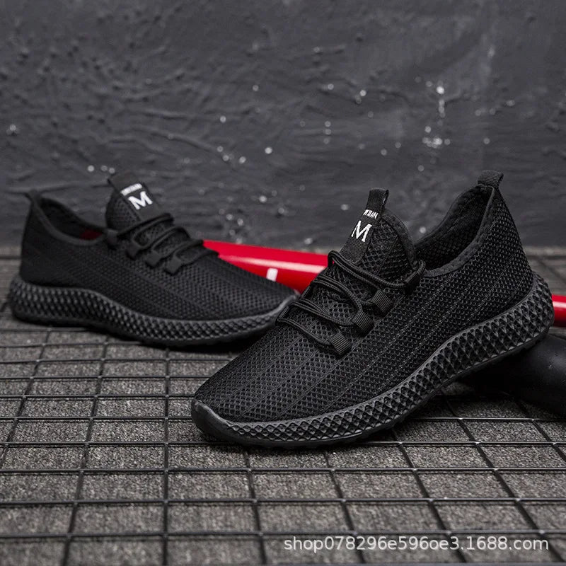 New Men's Casual Sports Shoes Outdoor Thick Bottom Versatile Summer Workwear Trendy Shoes Anti-Slip Wear-Resistant Rubber Sole