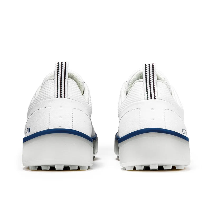 Couple Golf Shoes  Men's White Waterproof  Rotating buckle Fitness Spikeless Non slip Golf Golfer Training Golf Sneakers Women