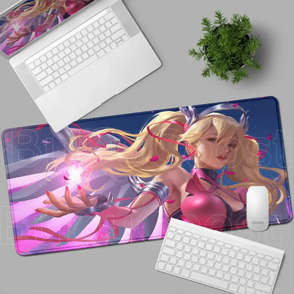 Overwatch Gaming Anime Girl Large XXL Mouse Pad HD Printing Computer Keyboard Mats Laptop Office Rubber Soft Desk Rug 900x400 MM