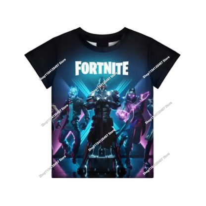 Dziecięca odzież jesienna: bluza z kapturem typu pullover, T-shirt, nowa kolekcja Fortnite, codzienna odzież dziecięca, wygodny streetwear
