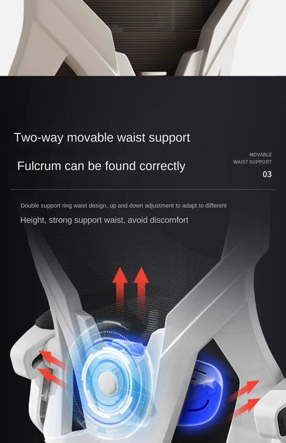 Ergonomic Reclining Seat, Comfortable Office Chair, Household Computer Chair, Student Dormitory, Gaming Chair with Footrest