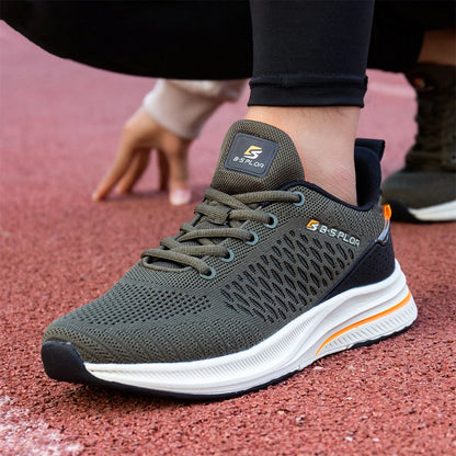 Baasploa Men Running Shoes New Breathable Mesh Sport Sneakers Plus Size 41-48 Male Classic Casual shoes Non-slip Outdoor Comfort