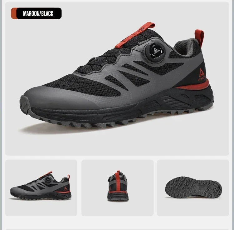 HUMTTO Breathable Trail Running Shoes for Men Black Men's Sports Shoes Cushioning Sneakers Man Luxury Designer Casual Trainers
