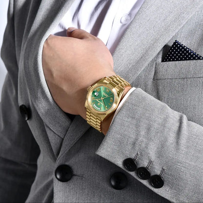 PAGANI DESIGN 2026 New Gold Green 40MM Date Week Men's Watches Automatic Watch Men AR Sapphire Glass NH36A Mechanical Wristwatch