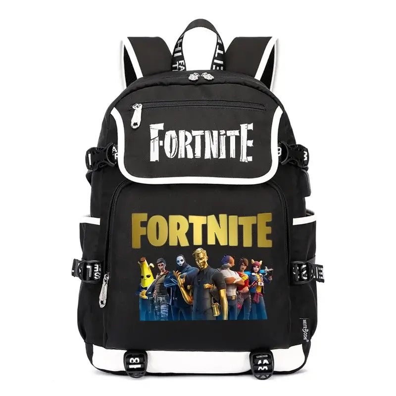 Fortnites Large Capacity Backpack Casual Shoulder Bag with USB Port Unisex Anime Students Schoolbag New Stylish Stationery Gift
