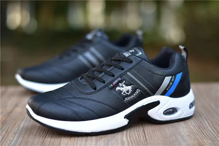Baskets en cuir pour homme Chaussures décontractées et polyvalentes Chaussures de course d'extérieur antidérapantes Chaussures de skate tendance pour homme Zapatos Homme