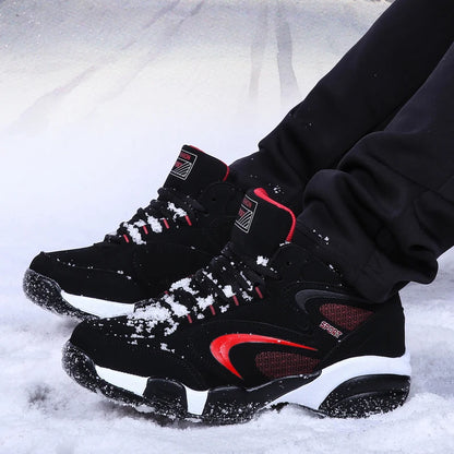 Men's Snow Boots Winter Warm Couple Casual Sneakers Fashion Leather Outdoor Sport Running Tenis Men Non-slip Big Size 48 Trainer