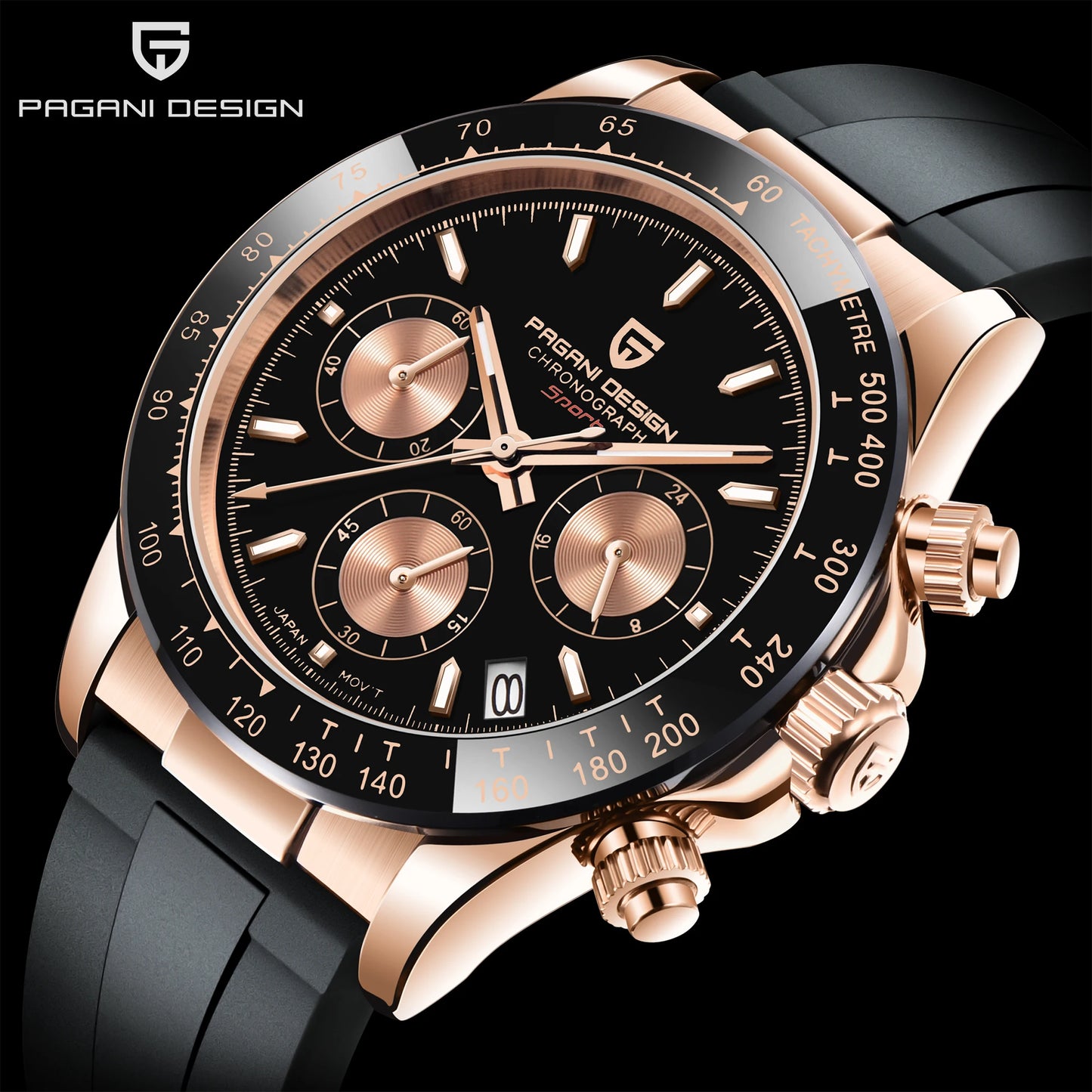 2026 New PAGANI DESIGN PD-1664 Meteorite Dial Fashion Men Quartz Wristwatches 100M Sapphire Glass Chronograph relogio masculino