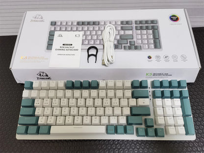 Spanish Mechanical Keyboard Spanish Russian Arabic Korean Thai Gaming Keyboard 95 Key Layout Backlight Type C With Numpad SK15
