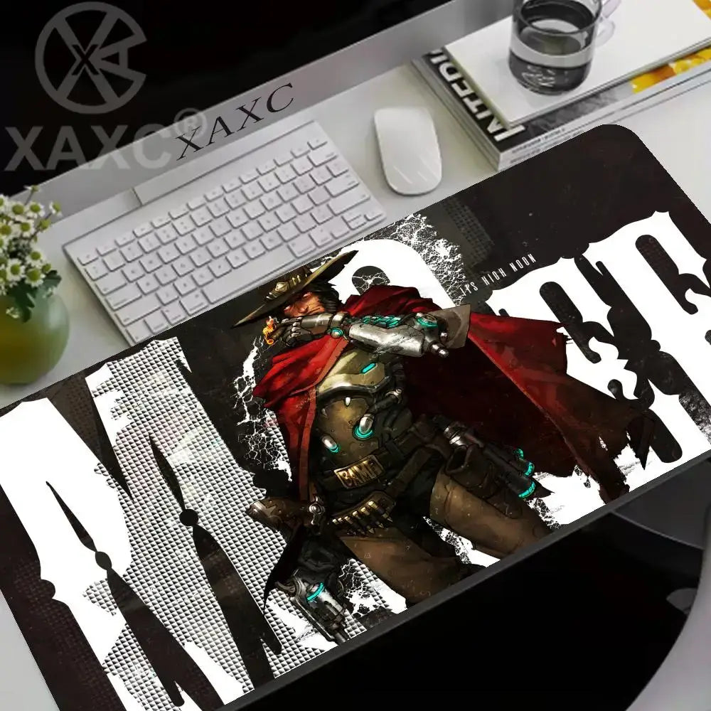 Tapete de Rato Grande Overwatch Kawaii XXL para PC, Tapete de Secretária para Computador, Gamer, Escritório, Teclado, Mesa, Acessórios Gaming, Mousepad XAXC