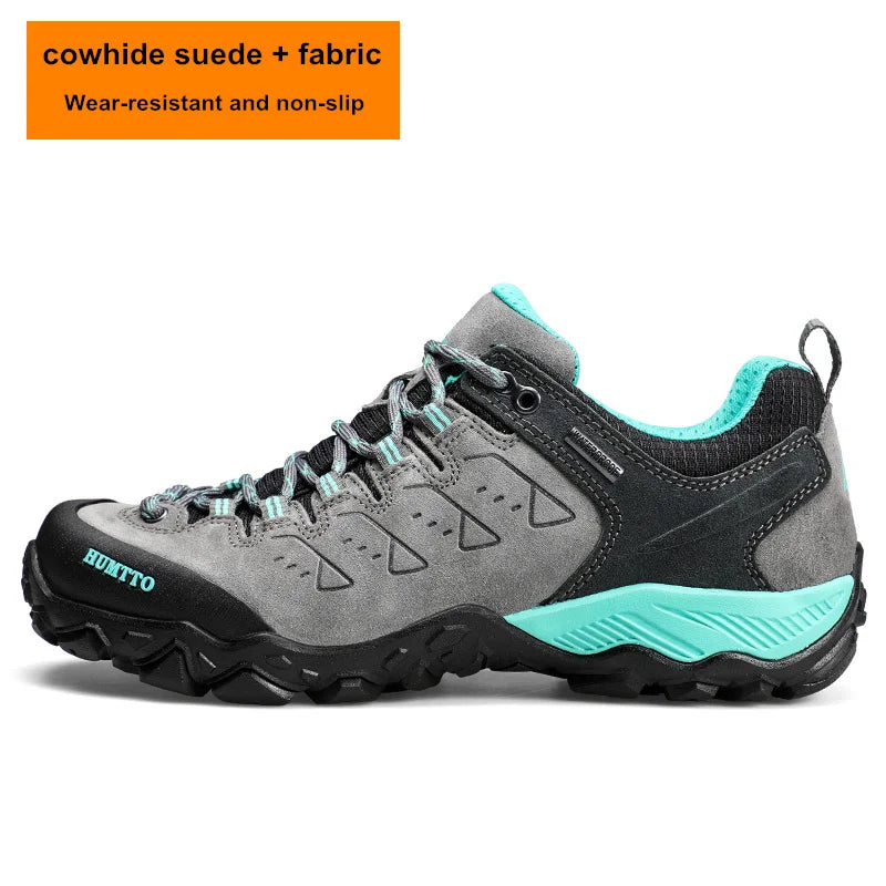 HUMTTO Trekking Shoes for Women Winter Hiking Shoes Womens Waterproof New Luxury Designer Climbing Leather Casual Woman Sneakers