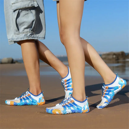 Men Women Water shoes Upstream Wading Swimming Barefoot Five Fingers Aqua Shoes Colorful Beach Seaside Light Unisex Sneakers New