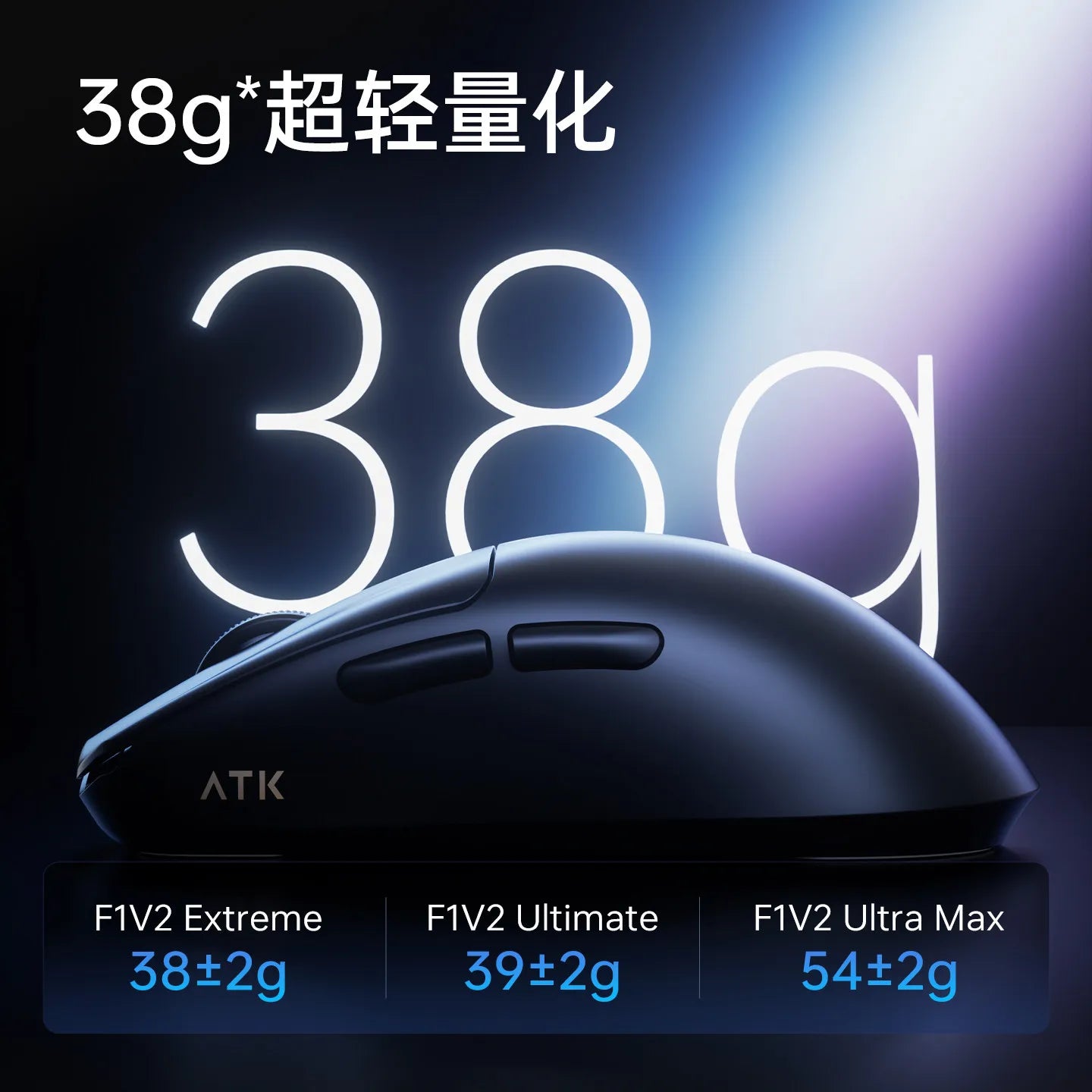ATK Blazing Sky F1 V2 Ultra Max Wireless Gaming Mouse, Dual-Mode 8K PAW3950 Ultra Lightweight Ergonomic Gaming Mouse