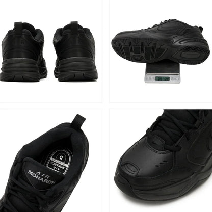Nike Men's Air Monarch IV Black Triple Black Dad Shoes Running Sneakers 415445-001