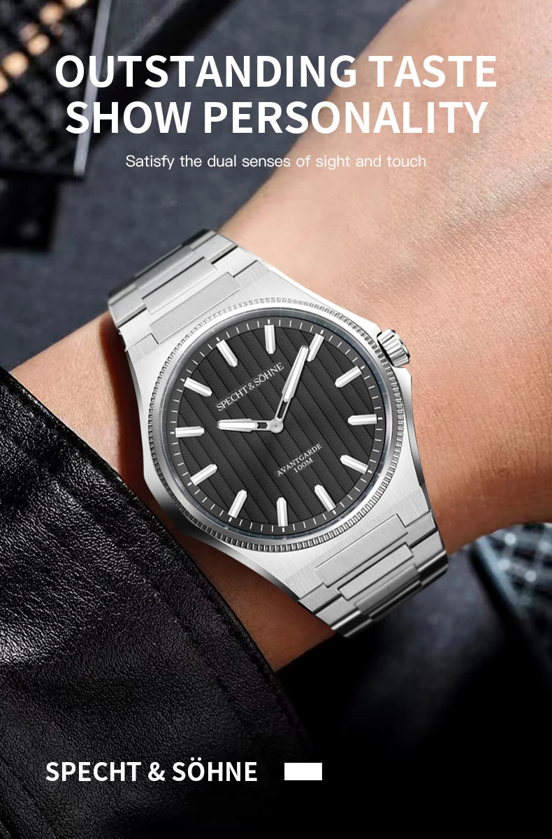 Dropshipping 2025 Hot Selling Products Wristwatches For Men Specht & Söhne Ultrathin Male Green Sports Watches 100M Waterproof