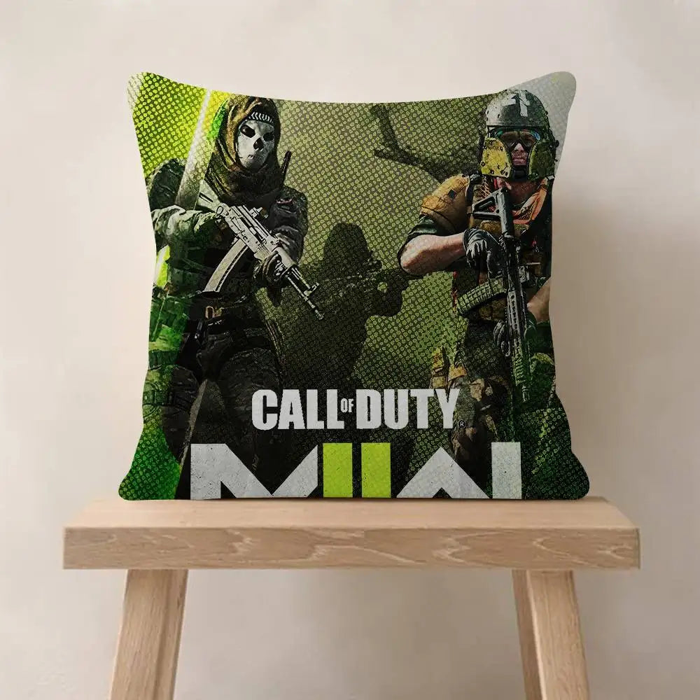 Klasická hra C-Call Of D-Duty personalizovaný polštář s obrázkem a textem, bytová dekorace, dárek do domácnosti, 45x45cm