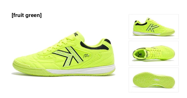 Kelme Indoor Football Shoes Adult Flat Sole Youth Match Five-a-side Training Soccer Cleats Men's Futsal Sneakers