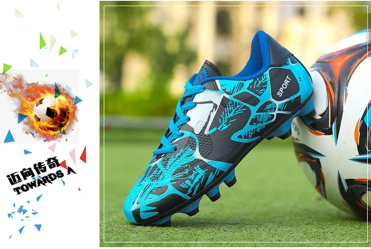 Buty piłkarskie dla dzieci Sports Society Field Chłopięce buty do piłki nożnej Futsal Szybkie buty do halowej piłki nożnej Oryginalne buty z kolcami do kostek Buty piłkarskie