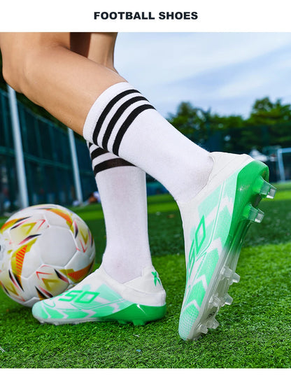 New Men Football Boots Non-Slip Boys Soccer Shoes Grass Cleats High-quality Match Sneakers Hot-selling Outdoor High-top Light