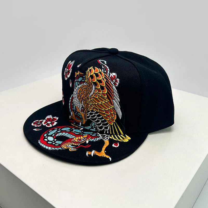 China Chic Pattern Embroidery Baseball Hats Breathable New Unisex Ethnic Style Peaked Caps Versatile Sunshade Hip Hop Fashion