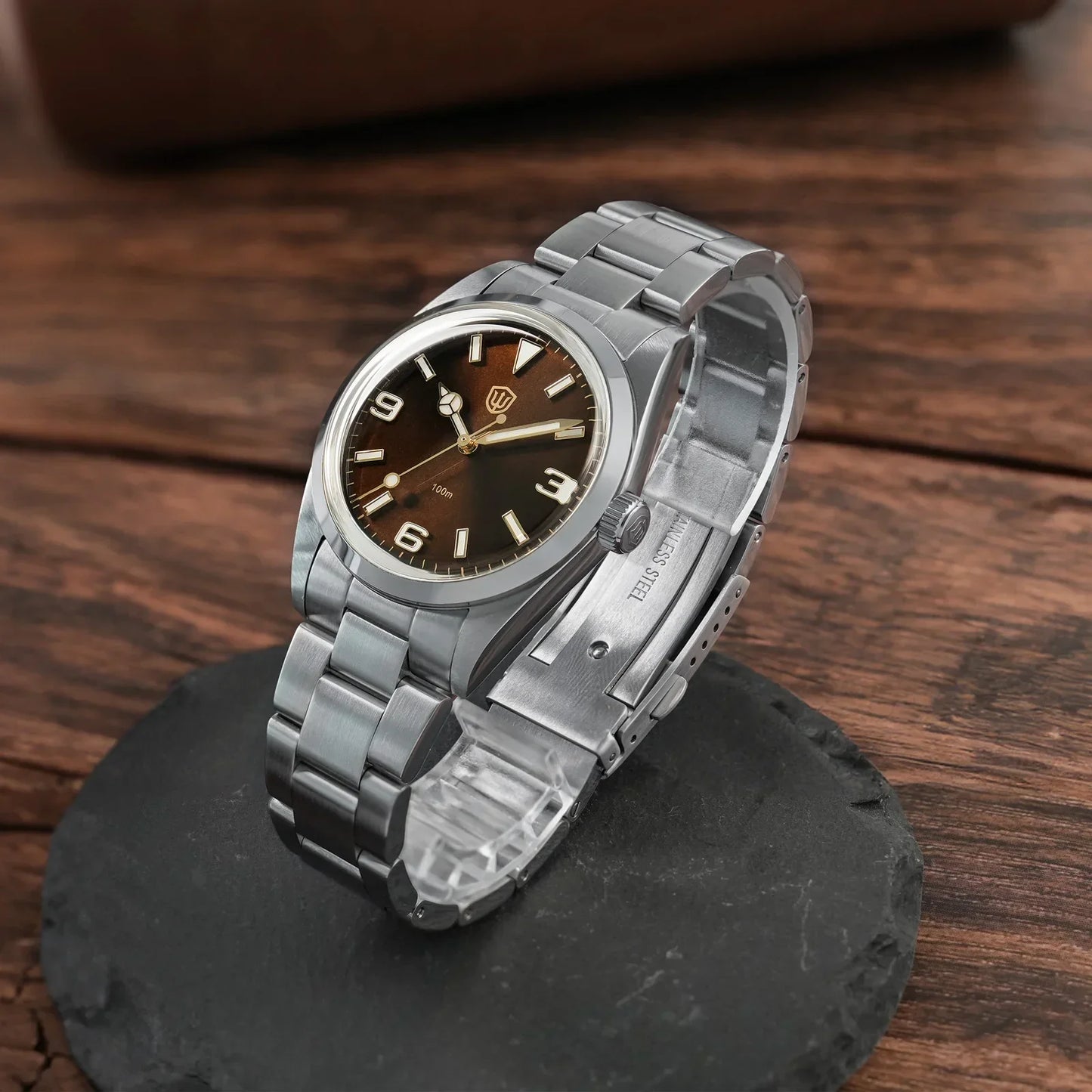 Watchdives WD1016 V3 36Mm Vintage Watch VH31 Sweep Quartz Watches Man Enamel Blue K1 Bubble Mirror Sapphire Lumes 10Atm Relojes
