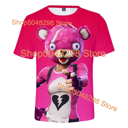 Μπλουζάκι Bushranger Fortnite για παιδιά, 3D εκτύπωση Banana Peely, T-shirt για άνδρες και γυναίκες, Tee Battle Royale Game, καλοκαιρινά τοπ, δώρα γενεθλίων