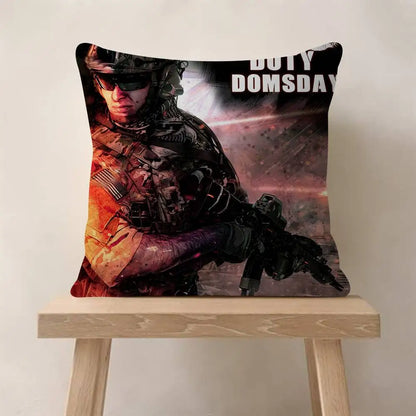 Klasická hra C-Call Of D-Duty personalizovaný polštář s obrázkem a textem, bytová dekorace, dárek do domácnosti, 45x45cm