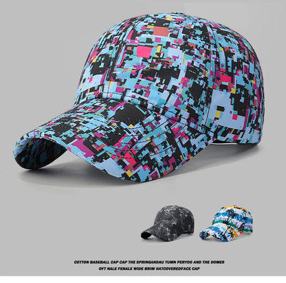 Sommar-graffiti-lysande basebollkeps, unisex, utomhus-solskyddskeps, modekeps, sportkeps, avslappnad keps med duckbill-form