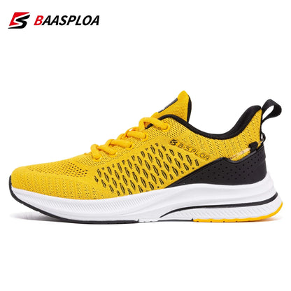 Baasploa Men Running Shoes New Breathable Mesh Sport Sneakers Plus Size 41-48 Male Classic Casual shoes Non-slip Outdoor Comfort